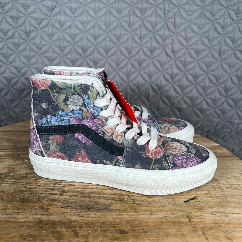 Vans Sk8-Hi Women's 5.5 Shoes Moody Floral Suede Tapered Skate NWT